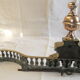Bronze fireplace bar XIX Front trim Fireplace accessory Louis XV