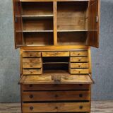 Secretary with three bodies in walnut from the Louis XVI period.