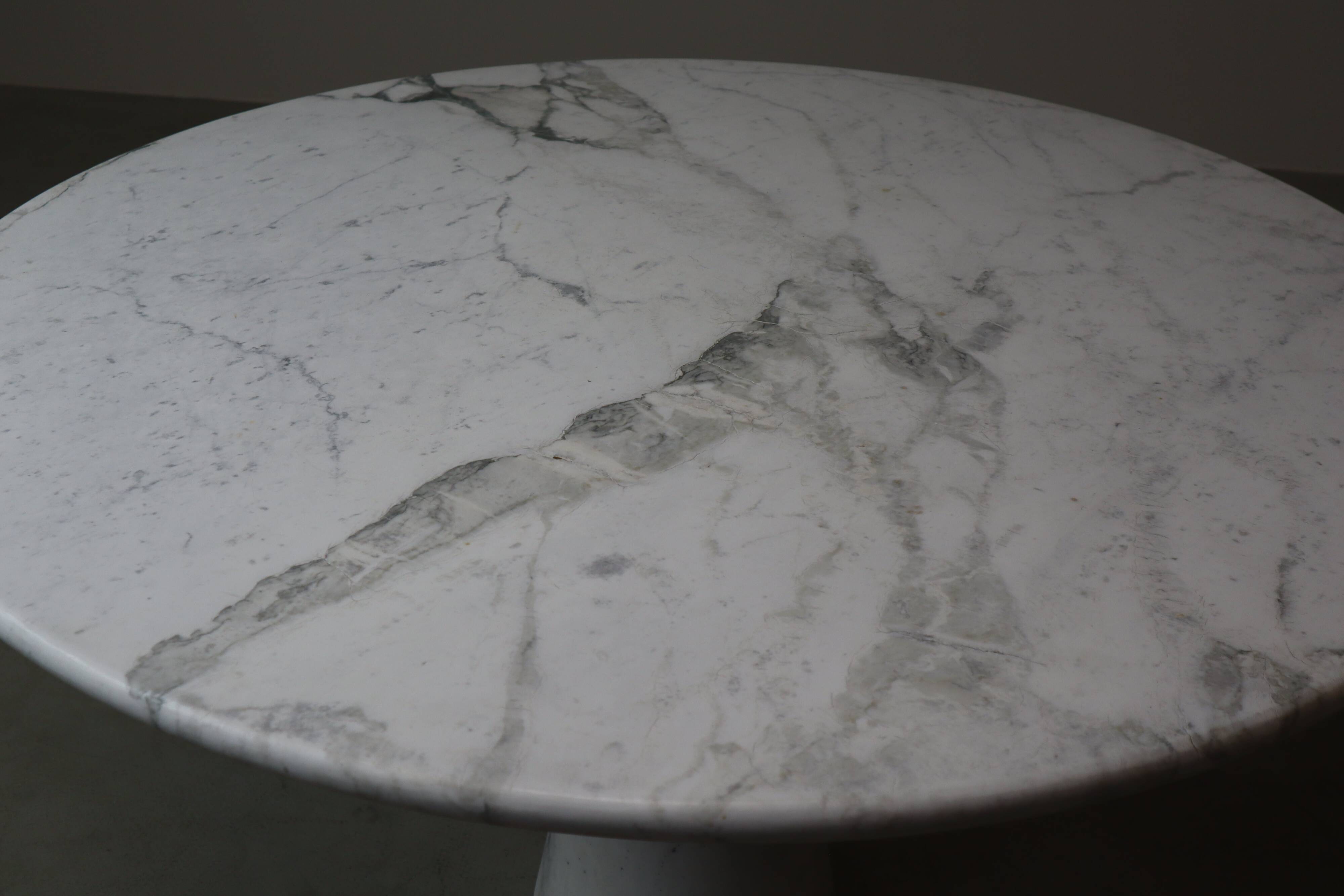 Angelo Mangiarotti ‘M1’ Dining Table in Solid Carrara Marble