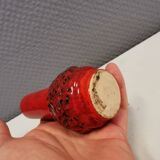 The most beautiful little vase in red lava glaze.