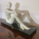 Ancient sculpture ODYV – Faïencerie de Vierzon – Art Deco seated woman