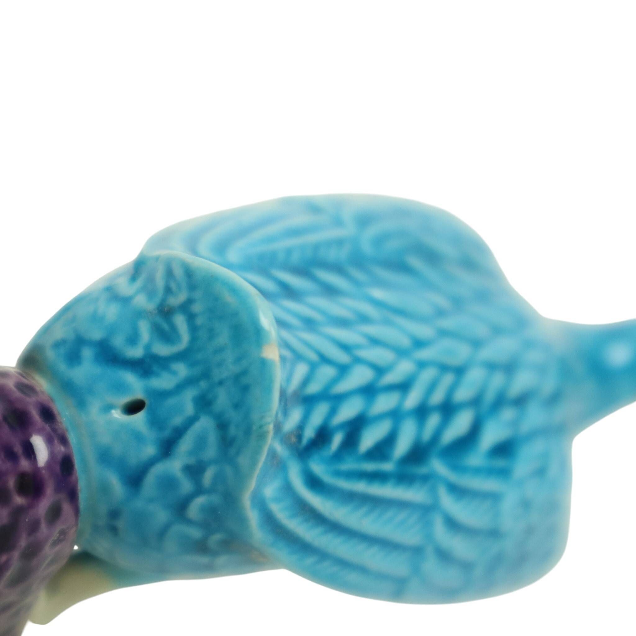 Vintage Duck Figurine Figure Couple Blue Chinese Porcelain