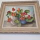 Tableau huile sur toile les Capucines