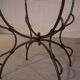 Table piètement en fer forgé pliant et plateau en verre intérieur/extérieur