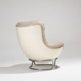Fauteuil en cuir Karaté Michel Cadestin, 1970s