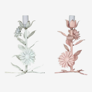 Pieds de lampes "fleurs"