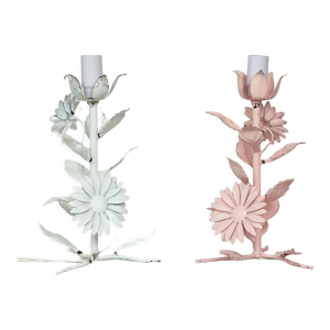 pieds de lampes fleurs
