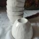 Set of 6 fungus-style glazed ceramic glasses