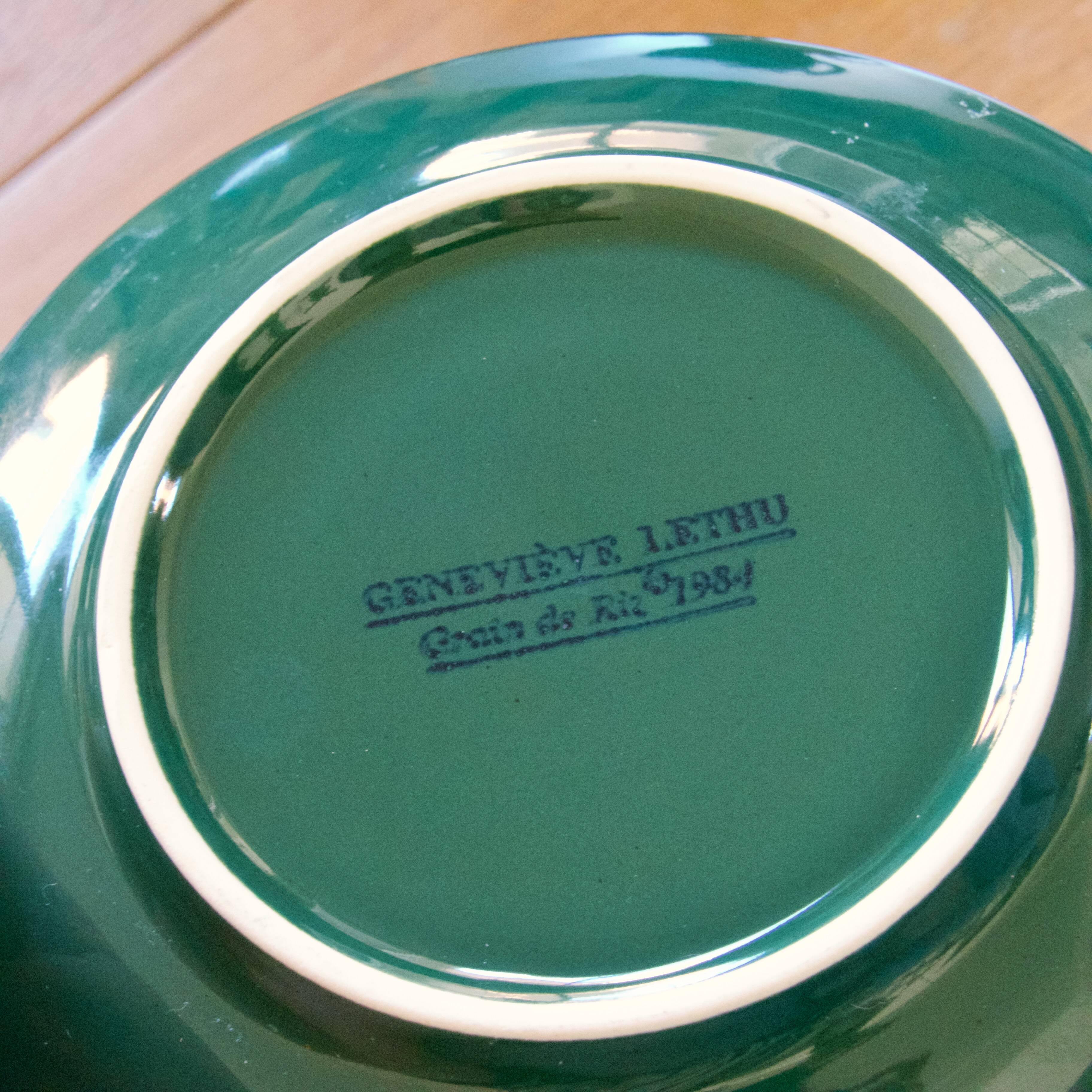 Duo of cups signed by Geneviève Lethu from the Grains de Riz collection.