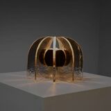 Beautiful Murano glass and brass table lamp, Italy 1950s