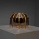 Beautiful Murano glass and brass table lamp, Italy 1950s