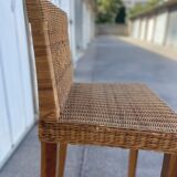 Vintage wicker top stool