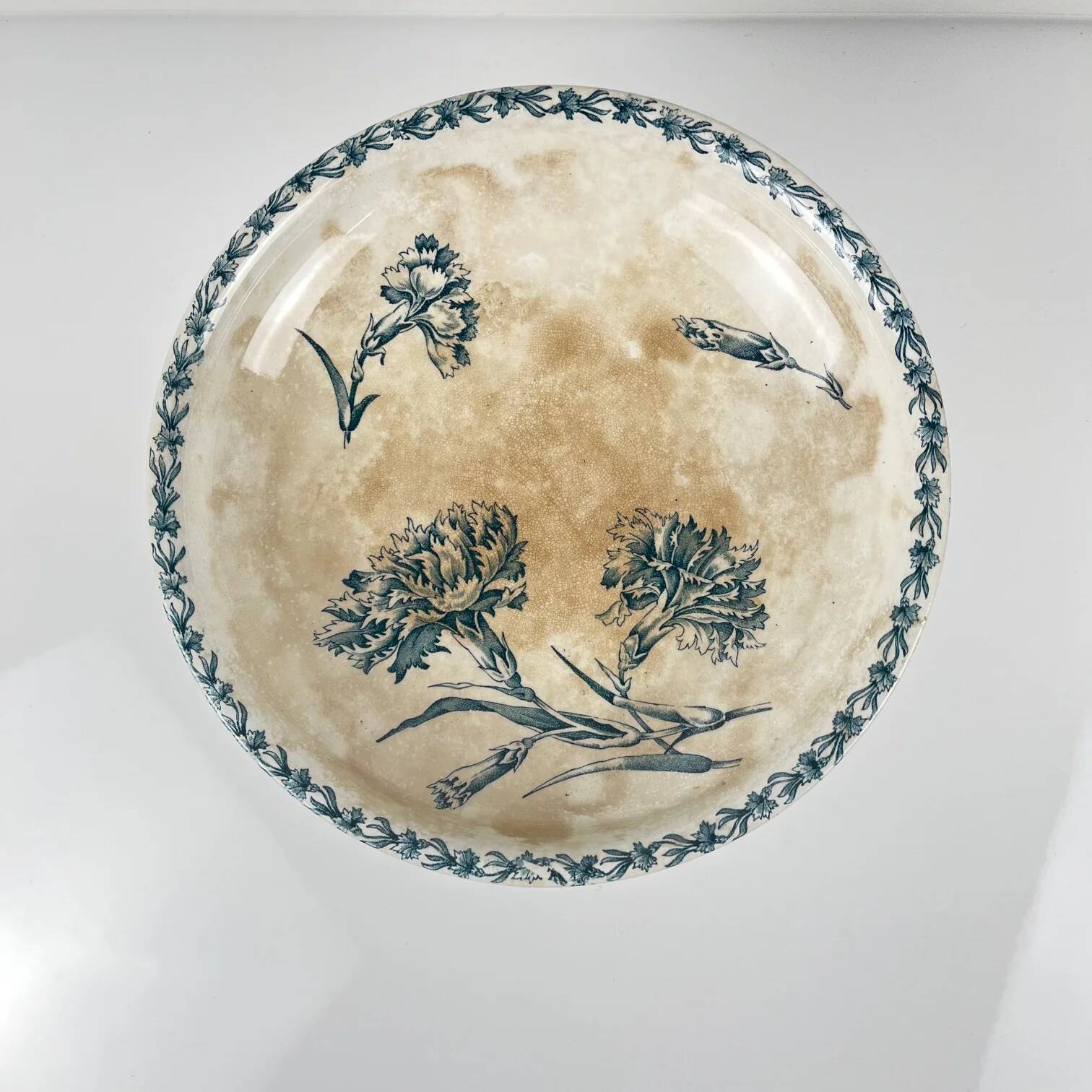 Compote dish model "Carnation", KG Lunéville, ironstone, 19th century