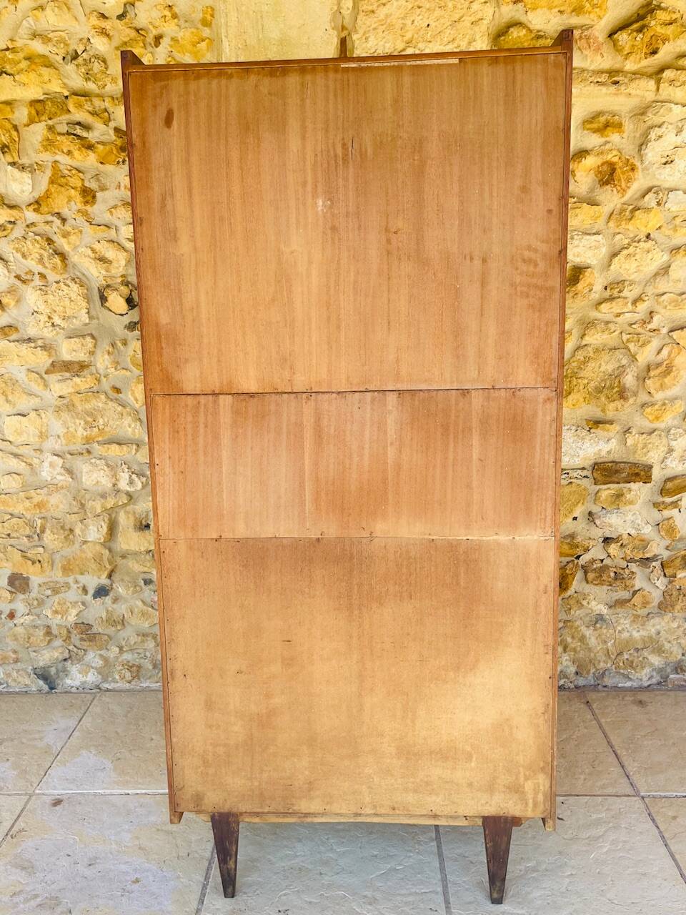 Storage unit/Library with sliding glass doors 1960s