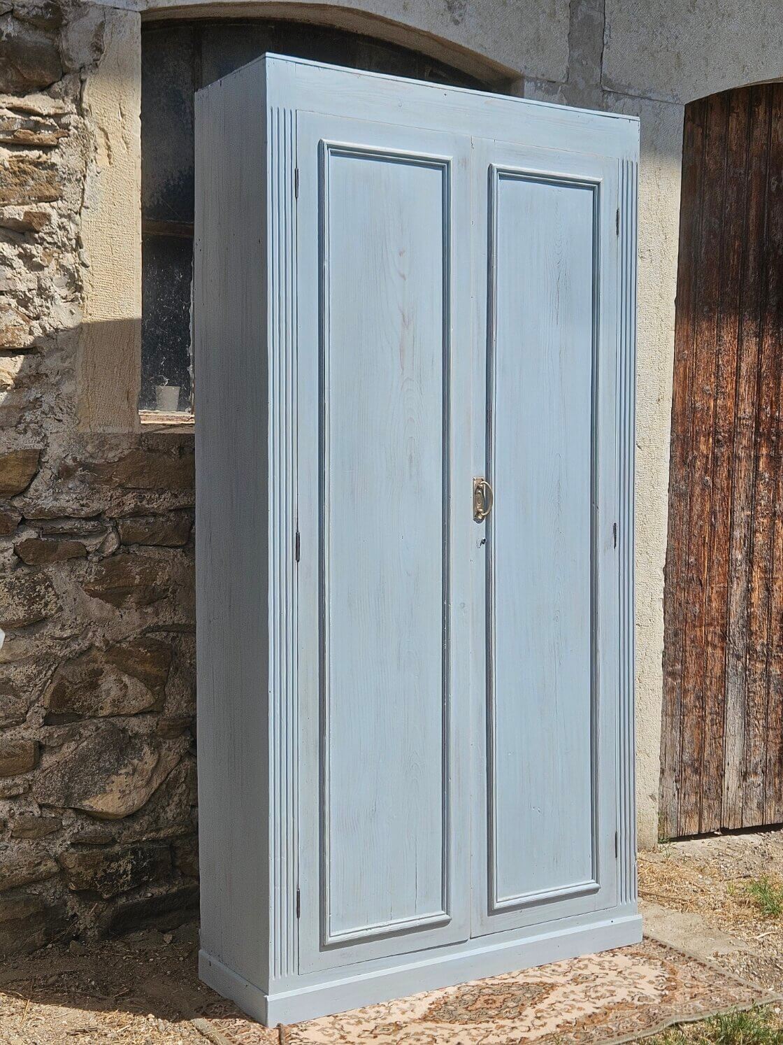 Renovated and distressed antique Parisian wardrobe | Gabrielle