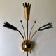 Wall lamp brass and gray metal 1950