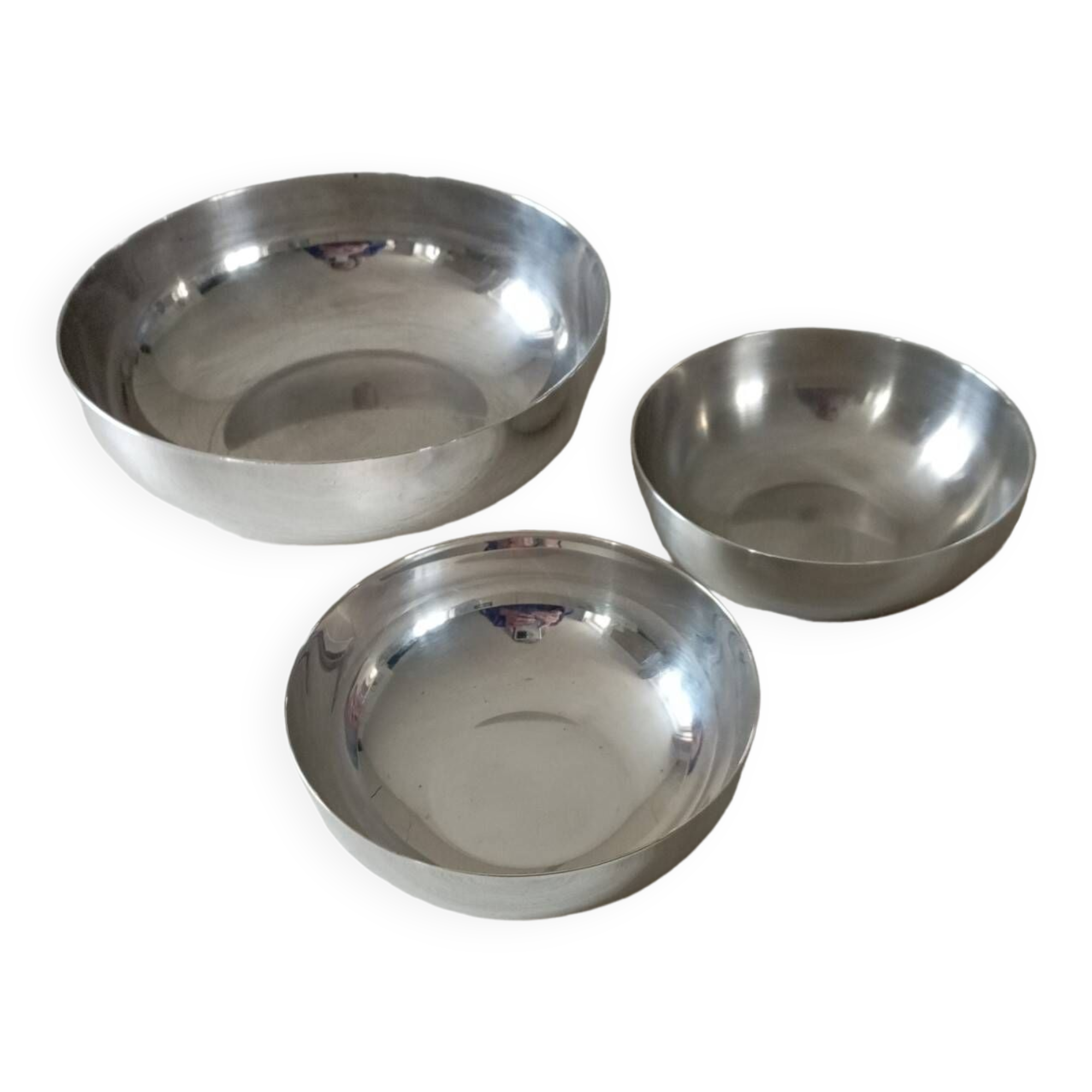 Set of 3 Christofle silver metal cups
