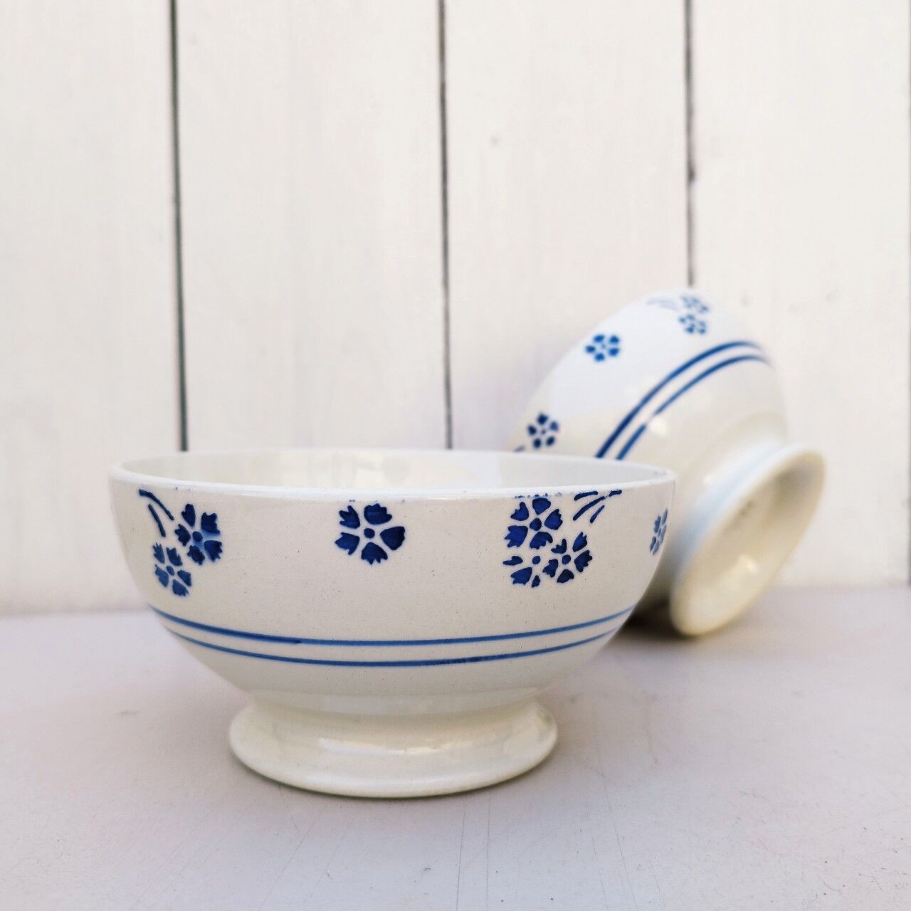 Pair Bowls Keller and Guerin Faïence Luneville