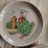 Lot 6 Gien stoneware salad plates in excellent condition