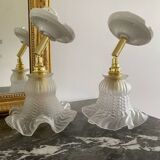 Pair of vintage tulip wall lights