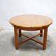 Table à manger ronde extensible vintage en bois