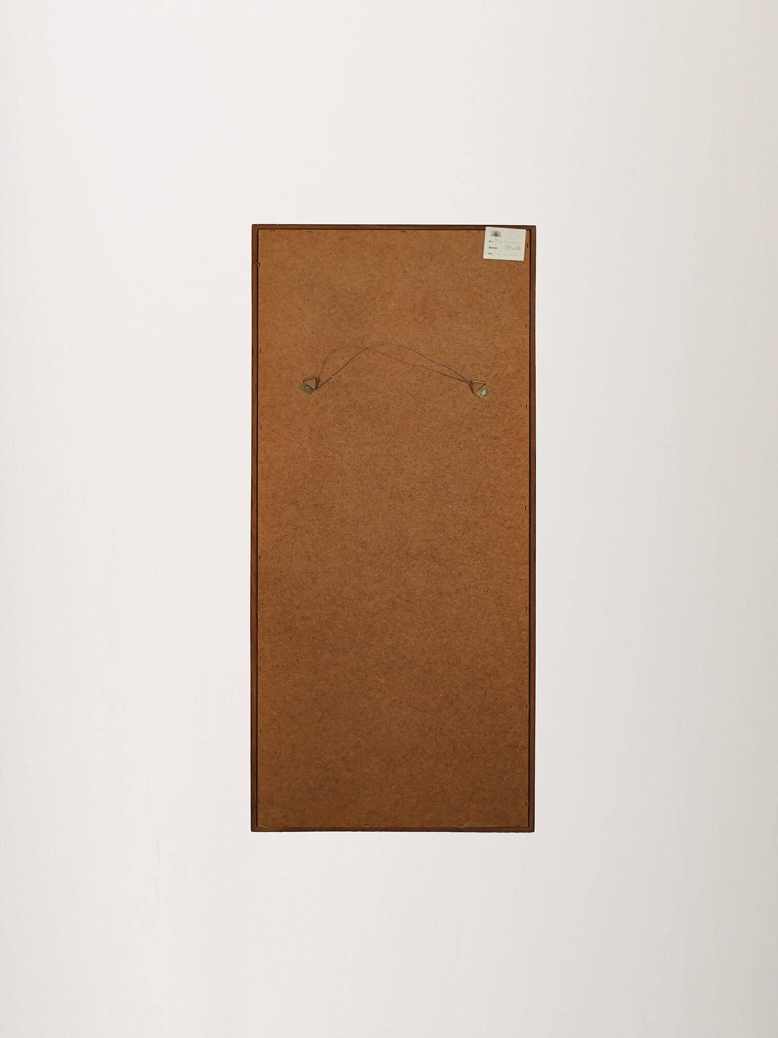 Swedish Scandinavian teak mirror with label