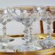 Lot de 8 coupes à champagne en verre soufflé ciselé