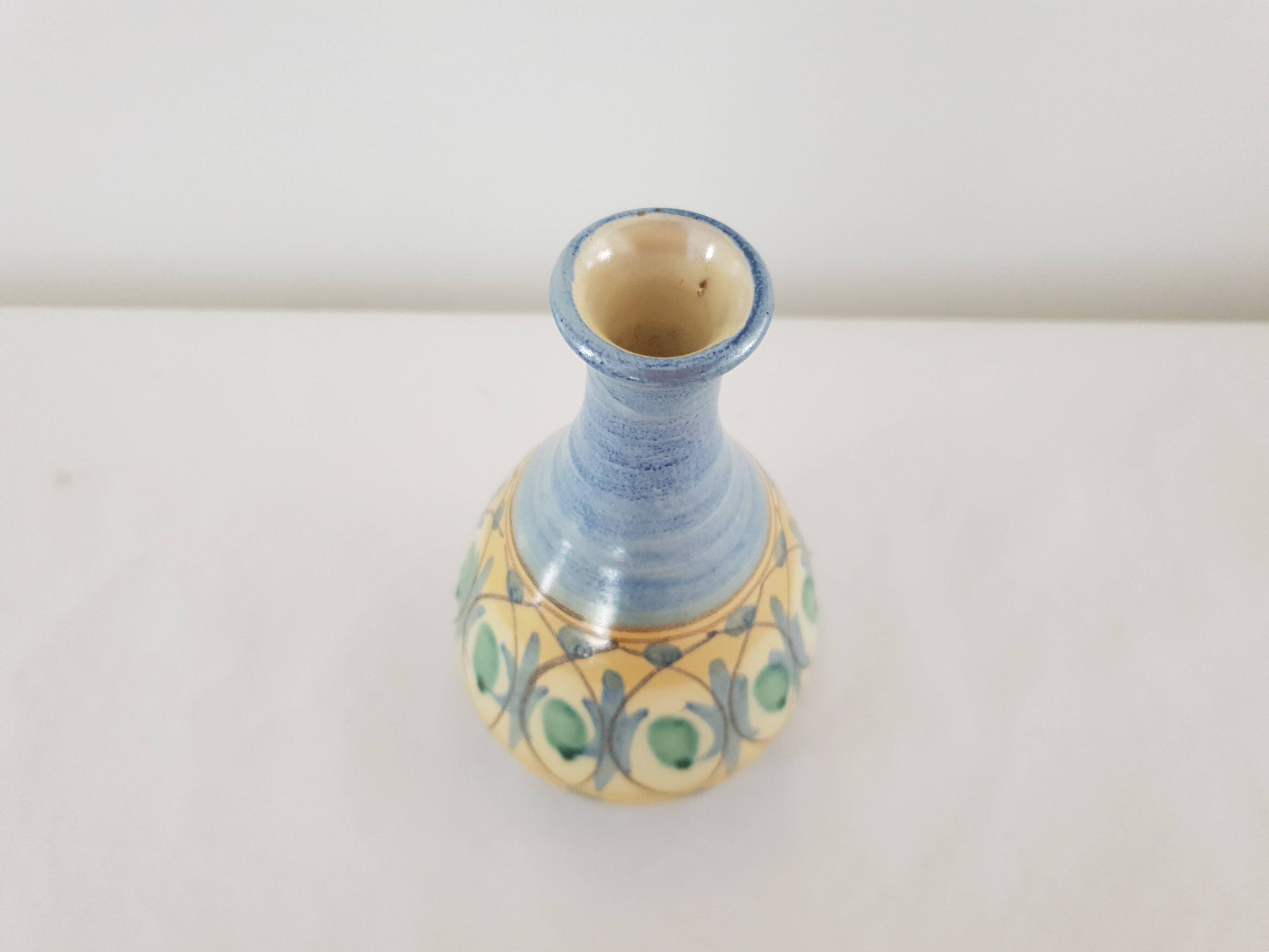 Ceramic soliflore vase Signed Pisutaux (Signature to be identified)