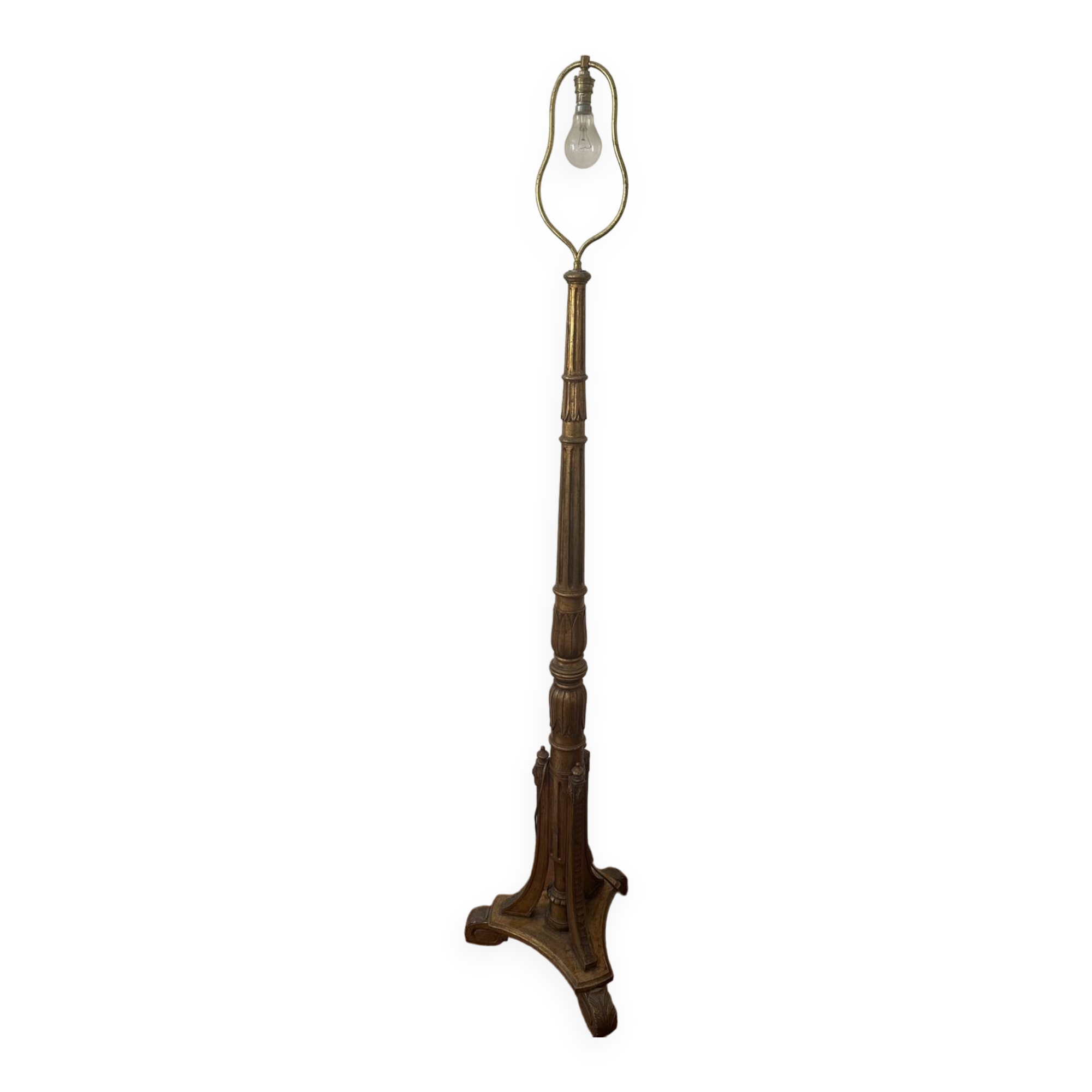 Lampadaire en bois doré Style Louis XVI