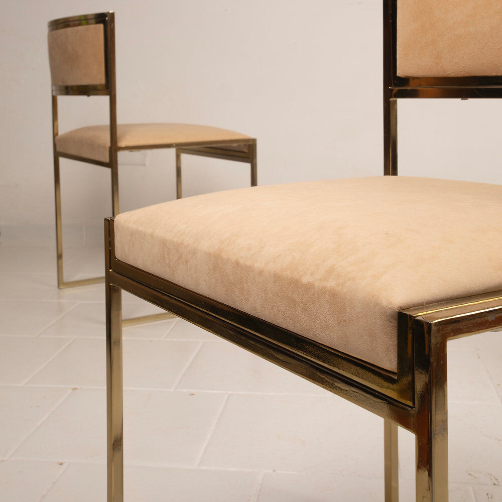 SQ-AL chairs by Willy Rizzo for Maison Willy Rizzo – brass version 1970