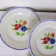 Set of 4 vintage dessert plates from the Badonviller porcelain factory