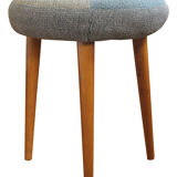 Mid century stool with original fabric