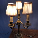 Pair of electrified three-branched candlesticks