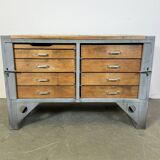 Vintage Grey Industrial Chest of Drawers, 1960s