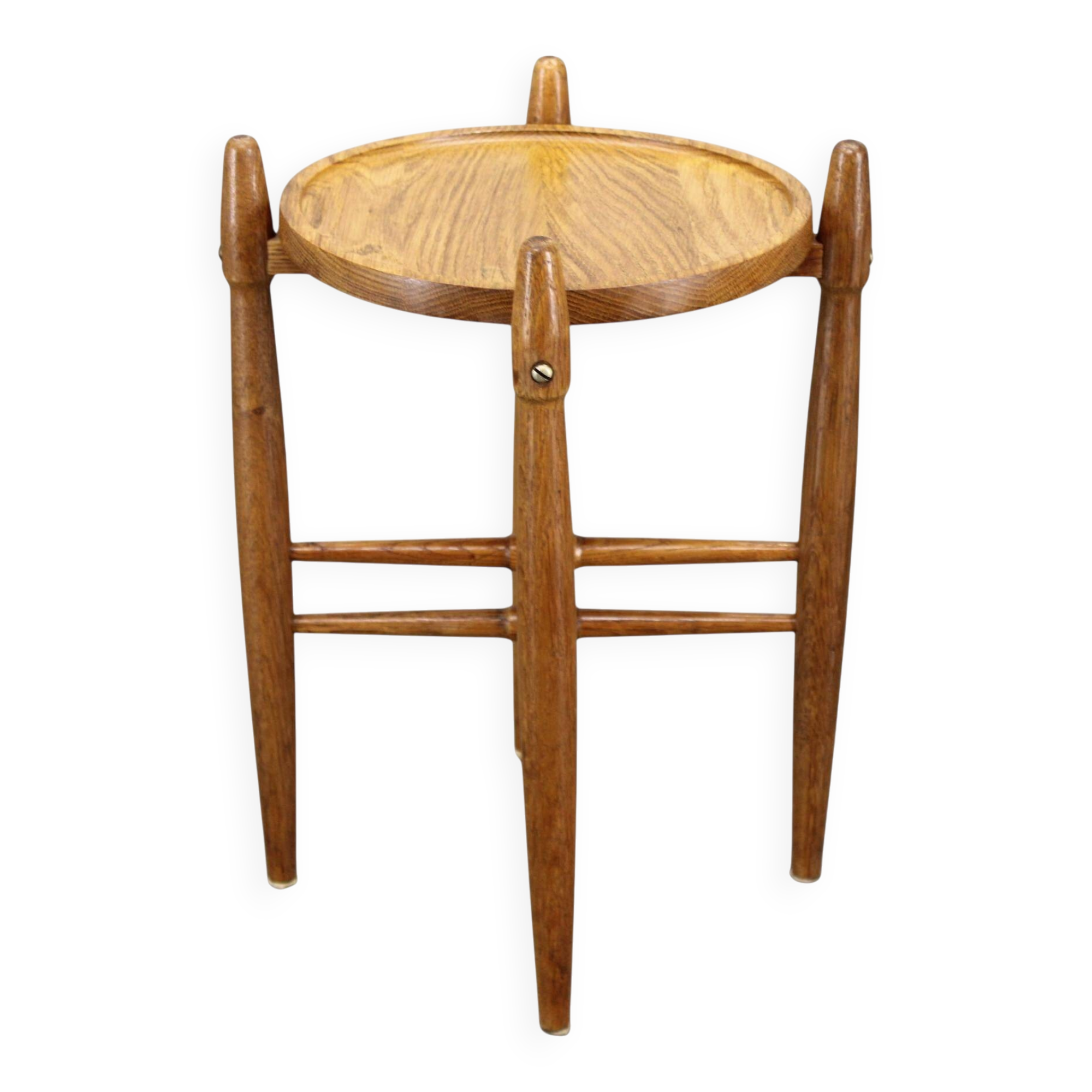 Table d'appoint danoise en chêne massif des années 1960 par Arne Basse pour Knabstrup