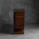 Art Deco walnut sideboard with brass details and sculptural base, France, 1930s