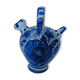 Gargoulette decor blue and white handicraft work in ceramic