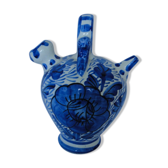 Gargoulette decor blue and white handicraft work in ceramic
