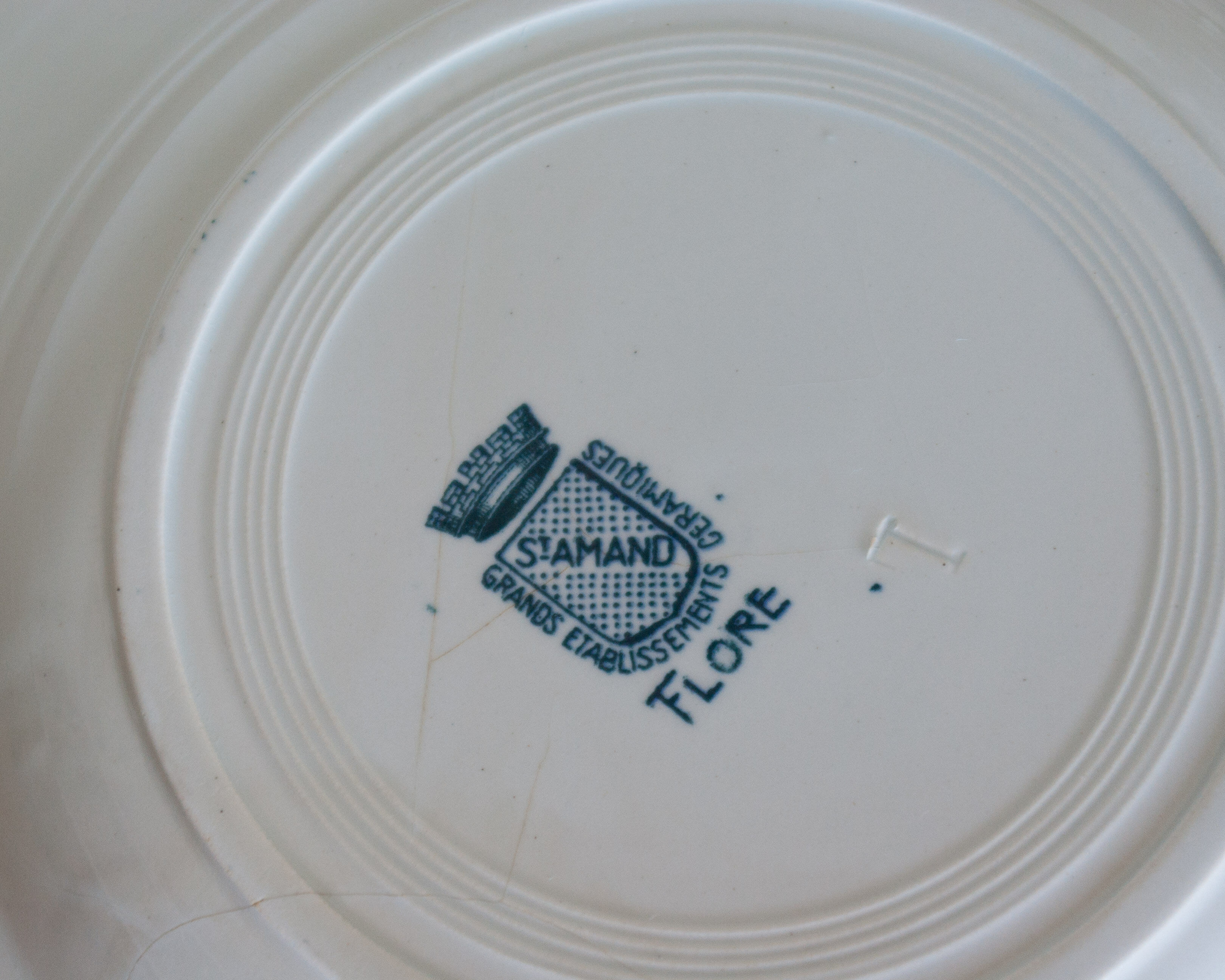 Old plates "Flora" iron Earth