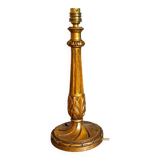Lamp foot turned carved antique patina