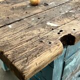 Painted workbench with drawers