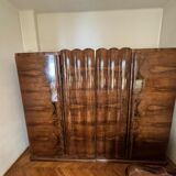 Art Deco walnut wardrobe, Central Europe, 1930s