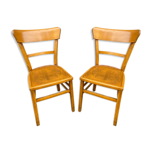 Paire de chaises bois