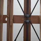 Polish table from the 1960s with 2 extensions and adjustable height (crank).