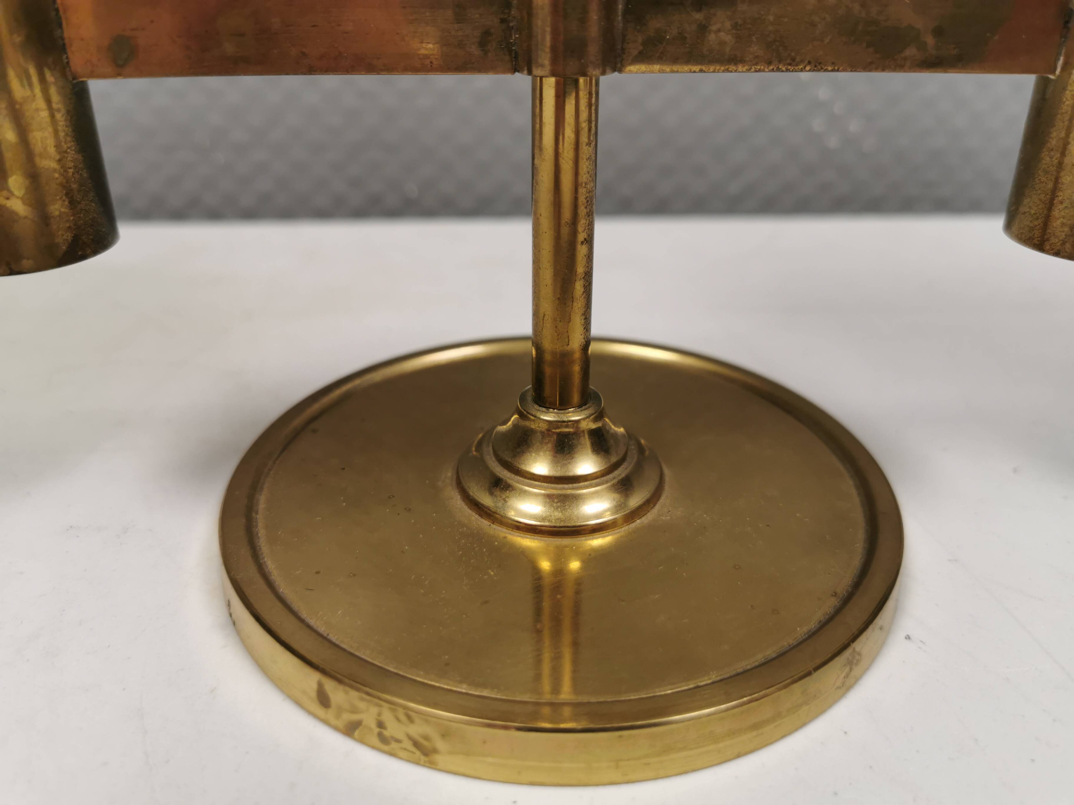 Danish double candle holder in solid brass 1960-70s.