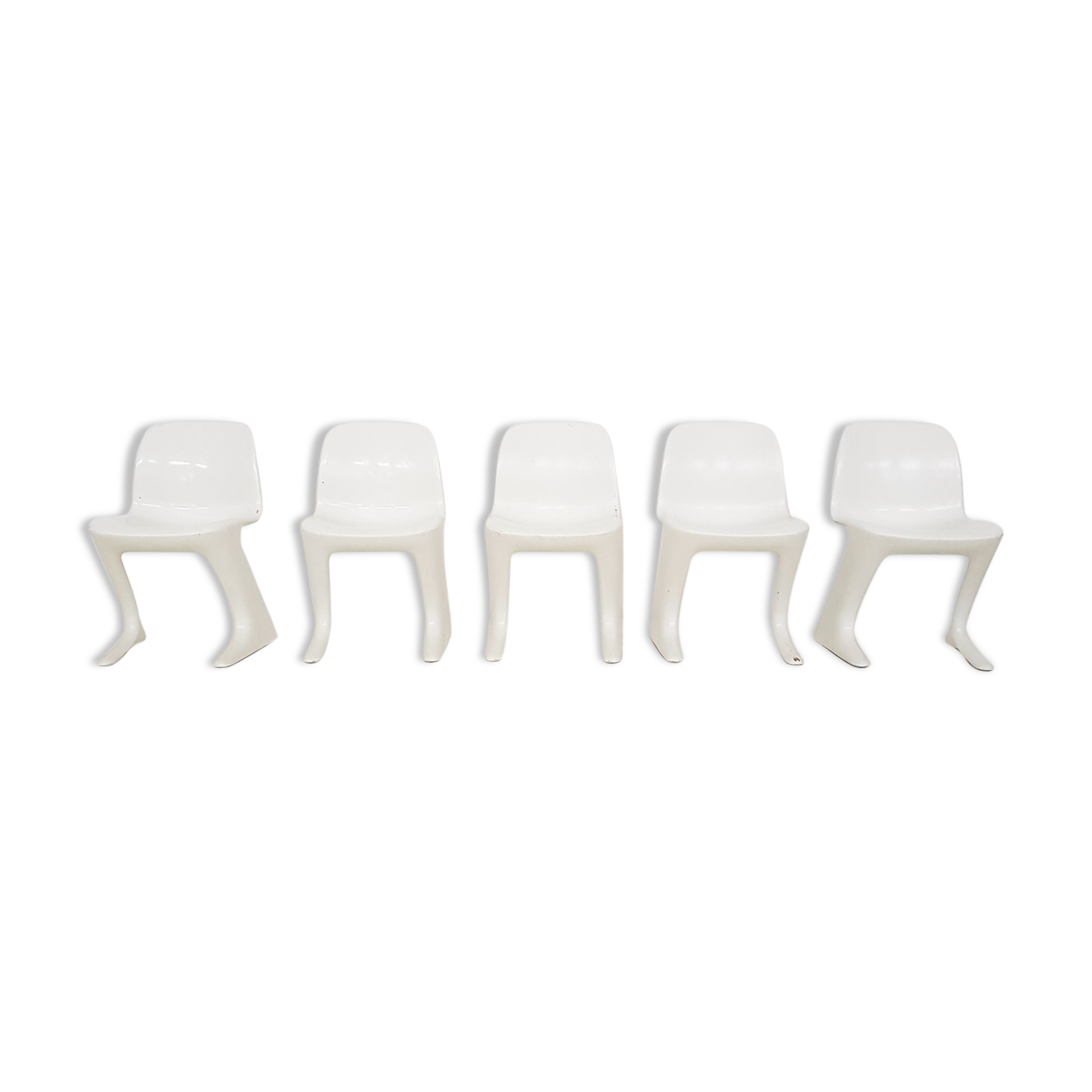 Set of 5 Kangaroo Z- dining chairs by Ernst Moeckl for Horn Collection Baydur, Germany 1968