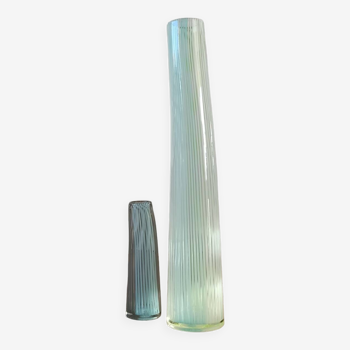 Duo of Murano glass vases, 50's