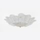 Large Italian Murano Glass Leaf Flush Mount Ceiling Light