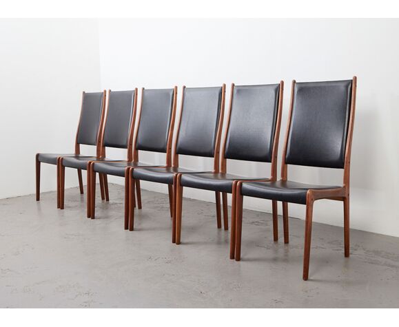 Johannes andersen set of 6 dining chairs for Uldum Denmark 1960s | Selency
