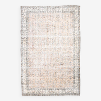 7x11 nuances de tan beige tapis persan, 220x335cm